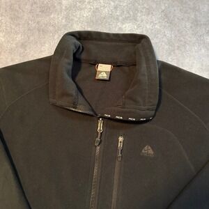 Nike ACG Fit Therma Fleece Full Zip Jacket Mens XXL Black Grey Vintage 00s